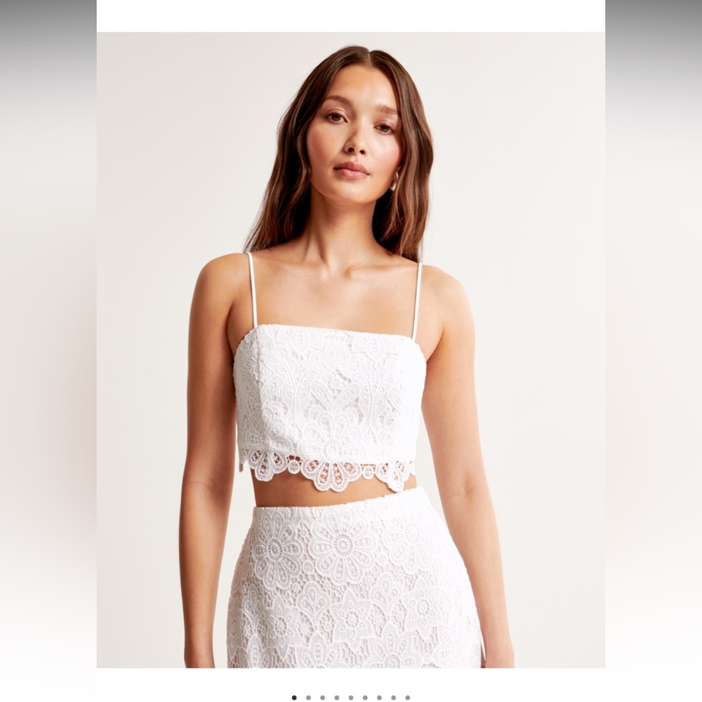 White Lace Crop Top